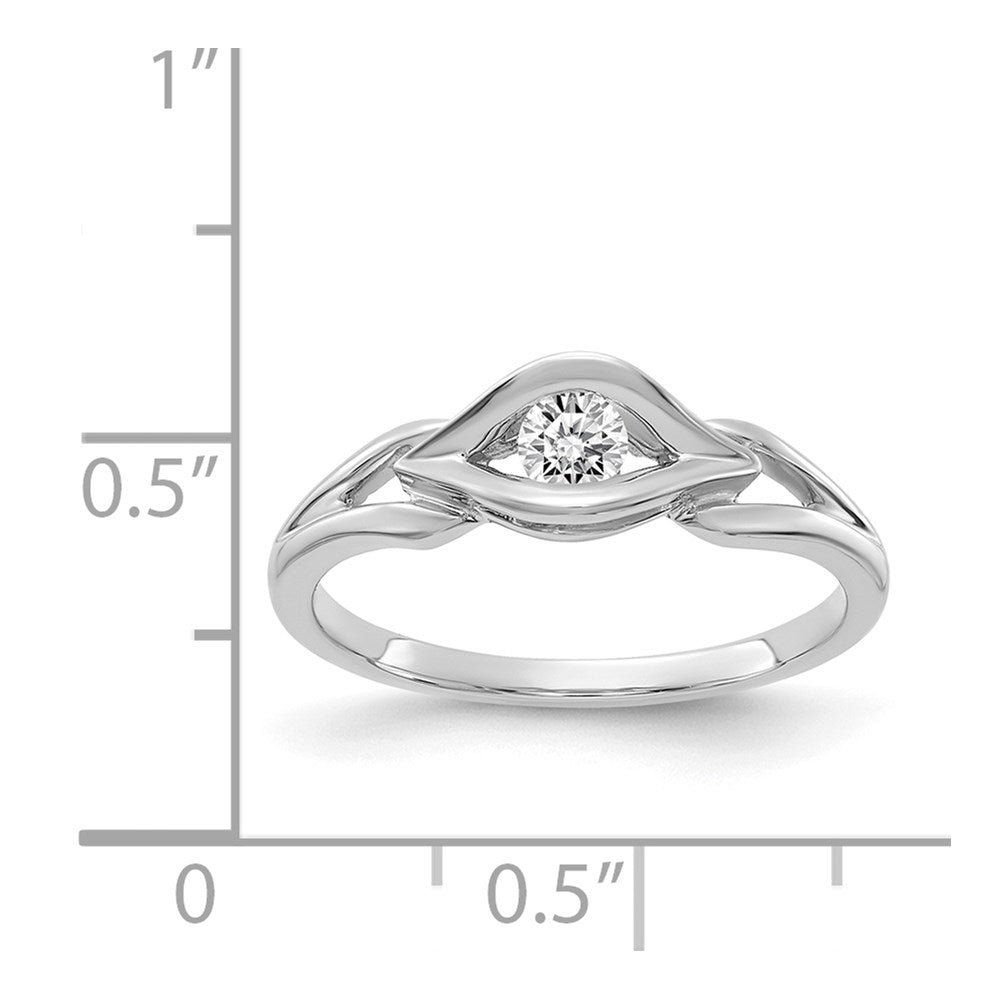 14K Weißgold Ring mit VS Diamant