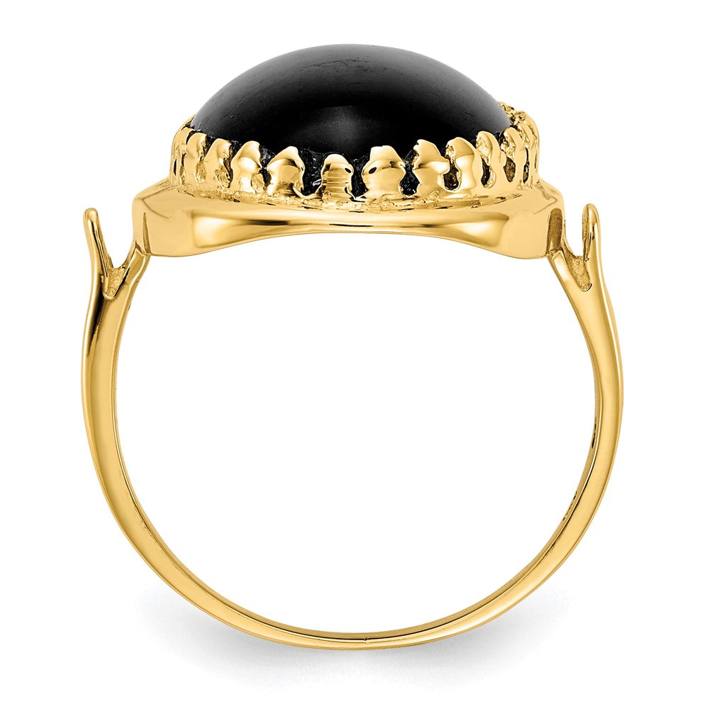 Ring aus 14K Gelbgold mit Onyx