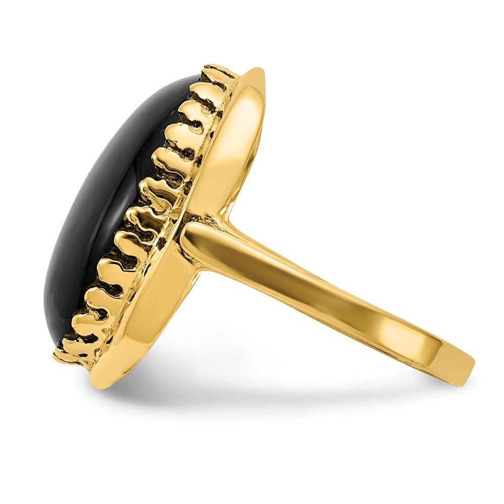 Ring aus 14K Gelbgold mit Onyx