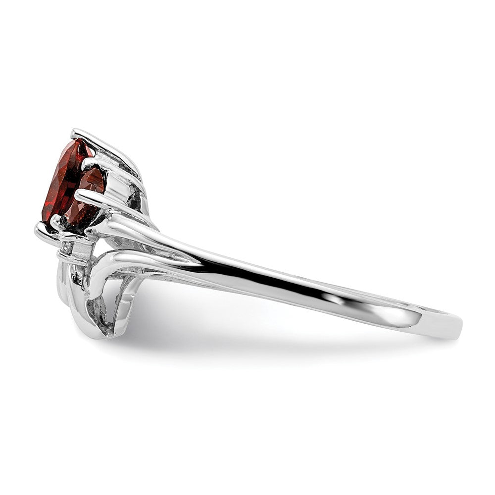 14K Weißgold Edelstein & Echt Diamant Ring