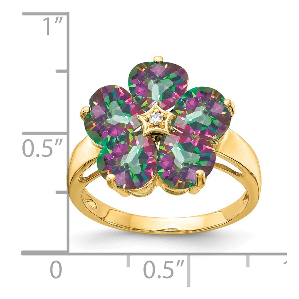 14K Gelbgold Aa Diamant Ring