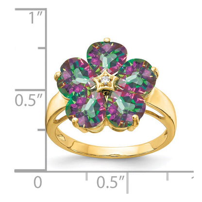 14K Gelbgold Aa Diamant Ring
