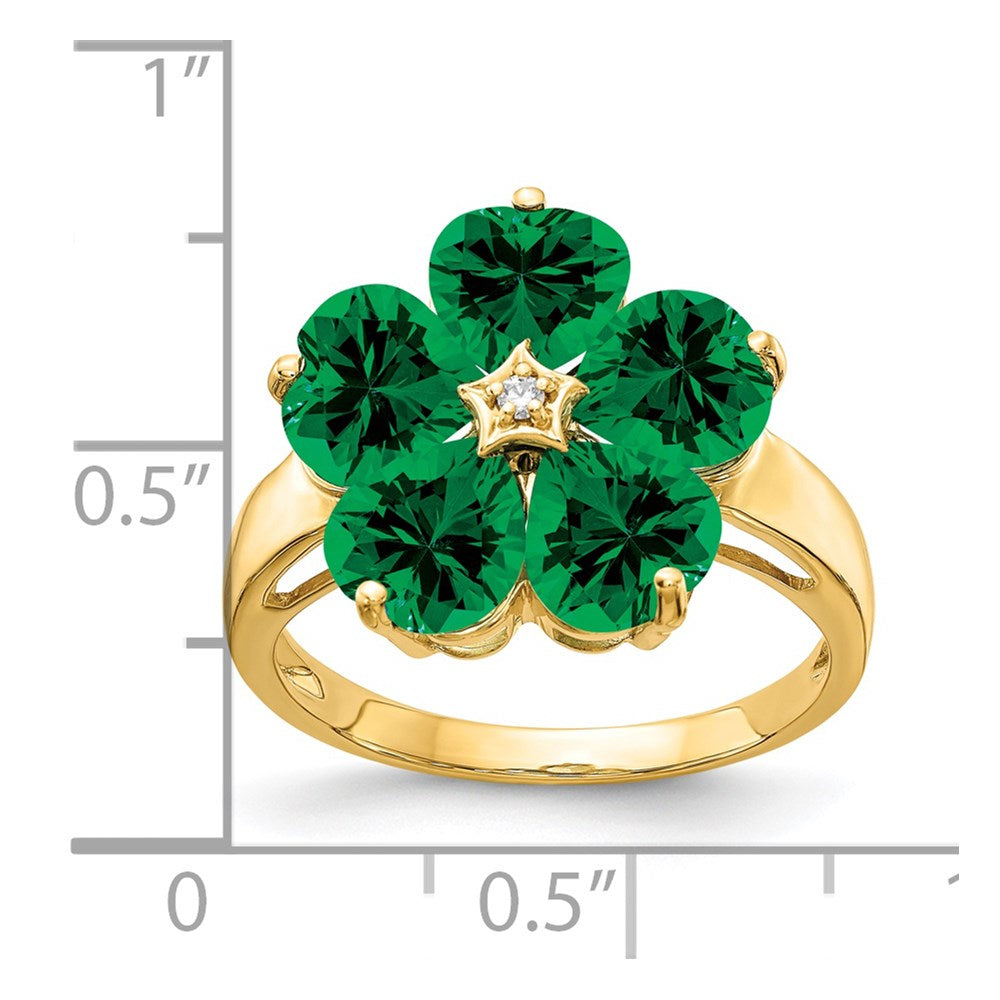 14K Gelbgold 6mm Herz Fassung St. Helens A Echt Diamant Ring