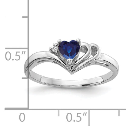 14K Weißgold 4mm Herz Saphir Aaa Diamant Ring