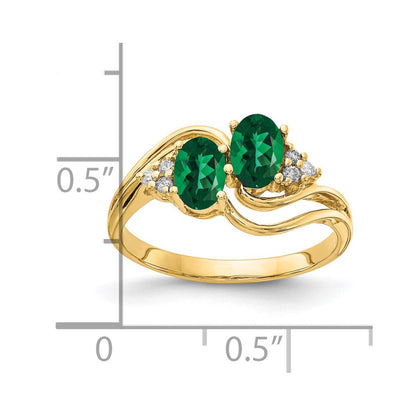 14K Gelbgold 6x4mm Oval Fassung St. Helens Aaa Diamant Ring