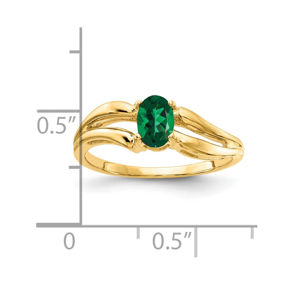 14K Gelbgold 6x4mm Oval Mount St. Helens Ring