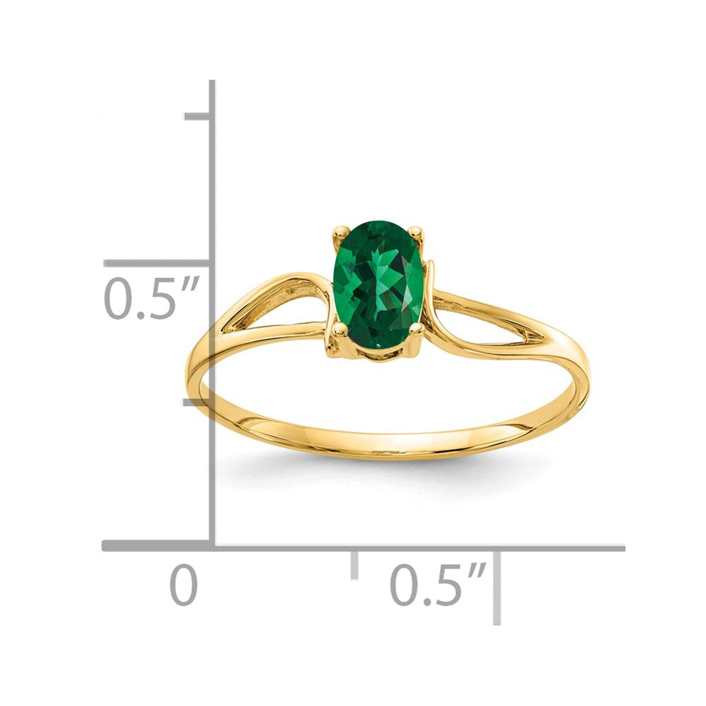 14K Gelbgold 6x4mm Oval Fassung St. Helens Ring