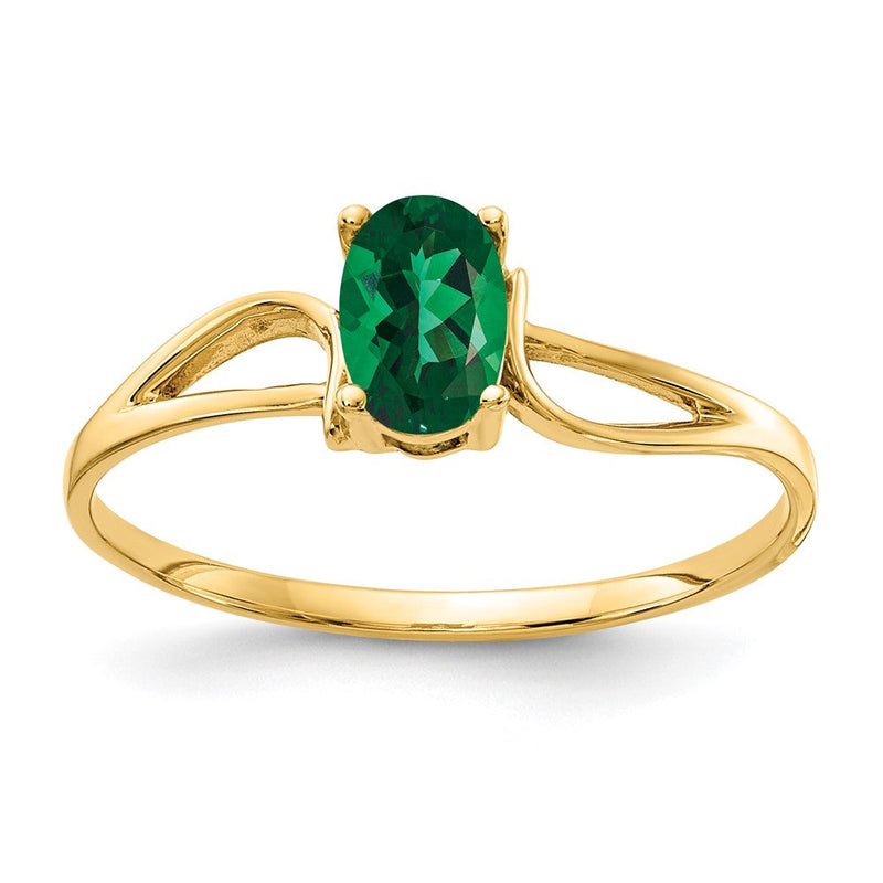 14K Gelbgold 6x4mm Oval Fassung St. Helens Ring