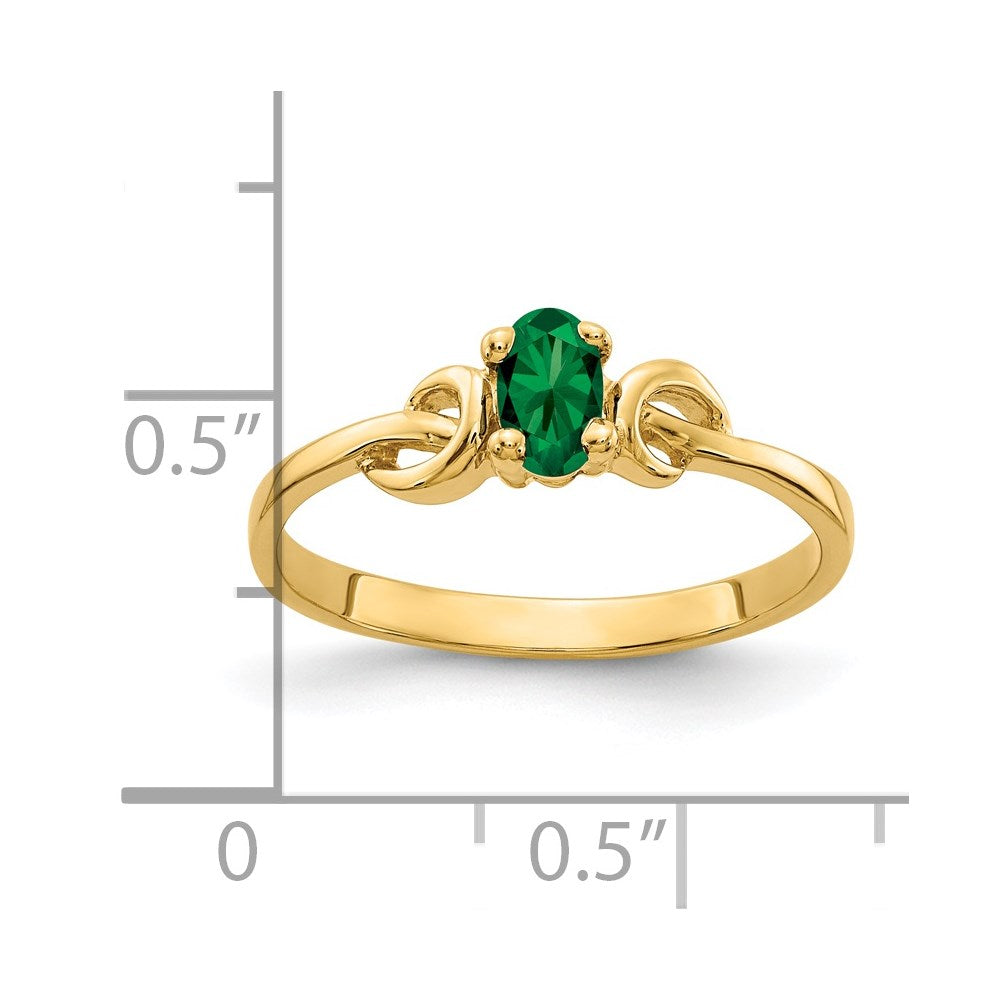 14K Gelbgold 5x3mm Oval Fassung St. Helens Ring