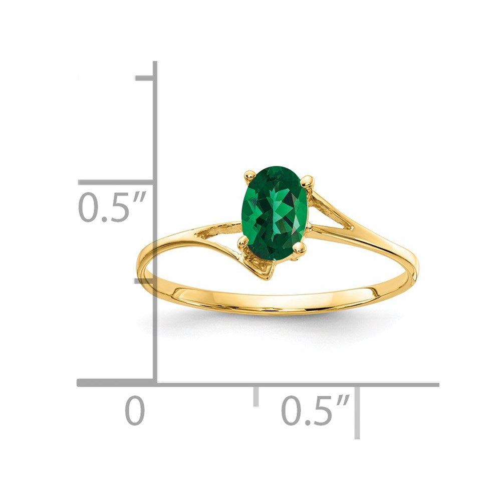 14K Gelbgold 6x4mm Oval Fassung St. Helens Ring