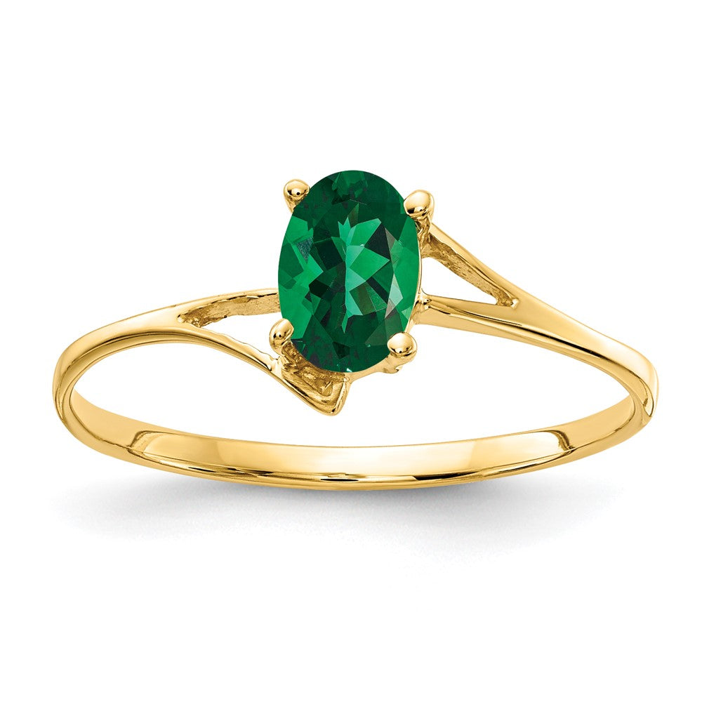 14K Gelbgold 6x4mm Oval Fassung St. Helens Ring