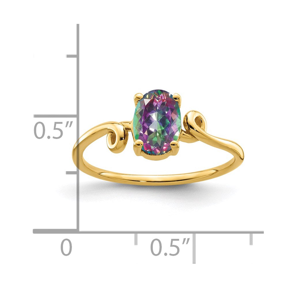 14K Gelbgold Ring poliert