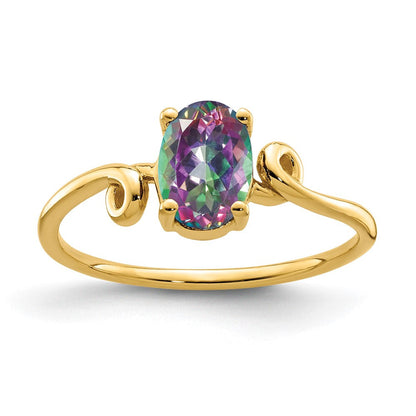 14K Gelbgold Ring poliert