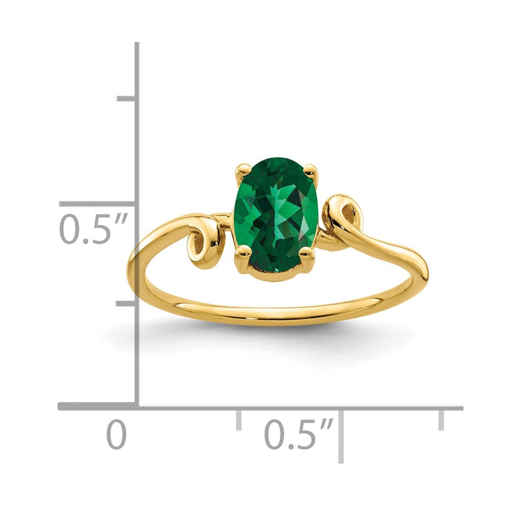 14K Gelbgold 7x5mm Oval Fassung St. Helens Ring