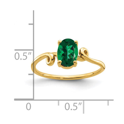 14K Gelbgold 7x5mm Oval Fassung St. Helens Ring