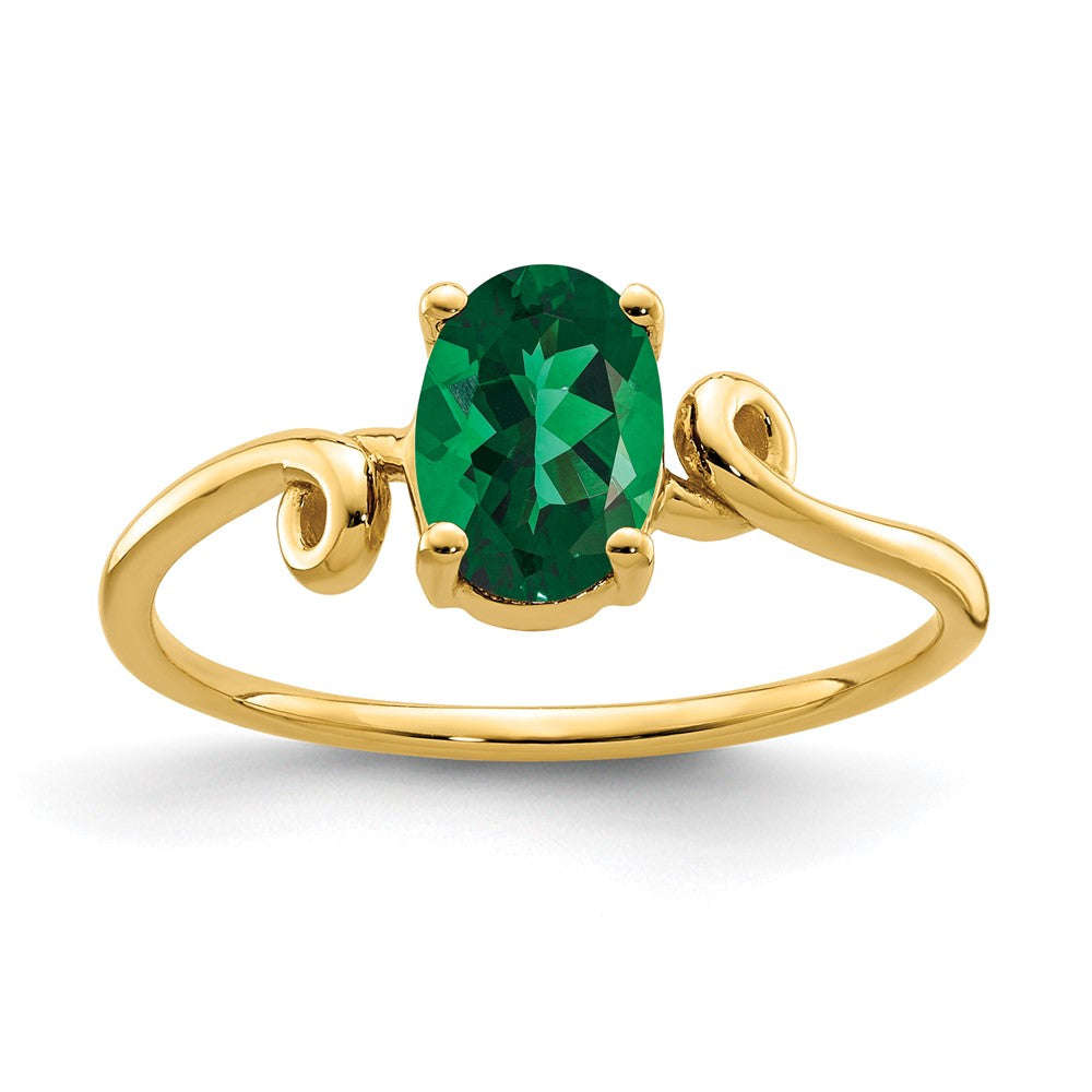 14K Gelbgold 7x5mm Oval Fassung St. Helens Ring
