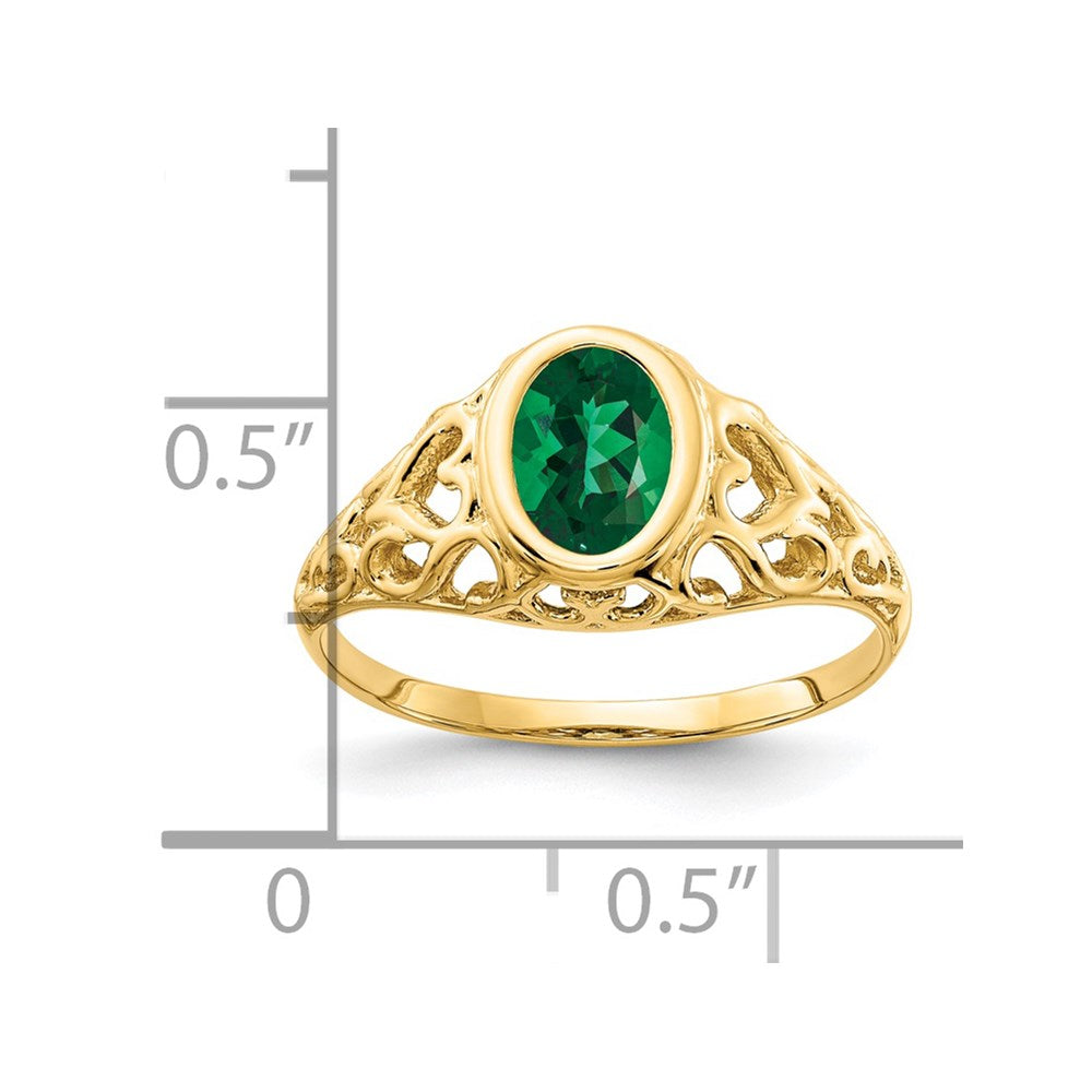 14K Gelbgold 7x5mm Oval Fassung St. Helens Ring