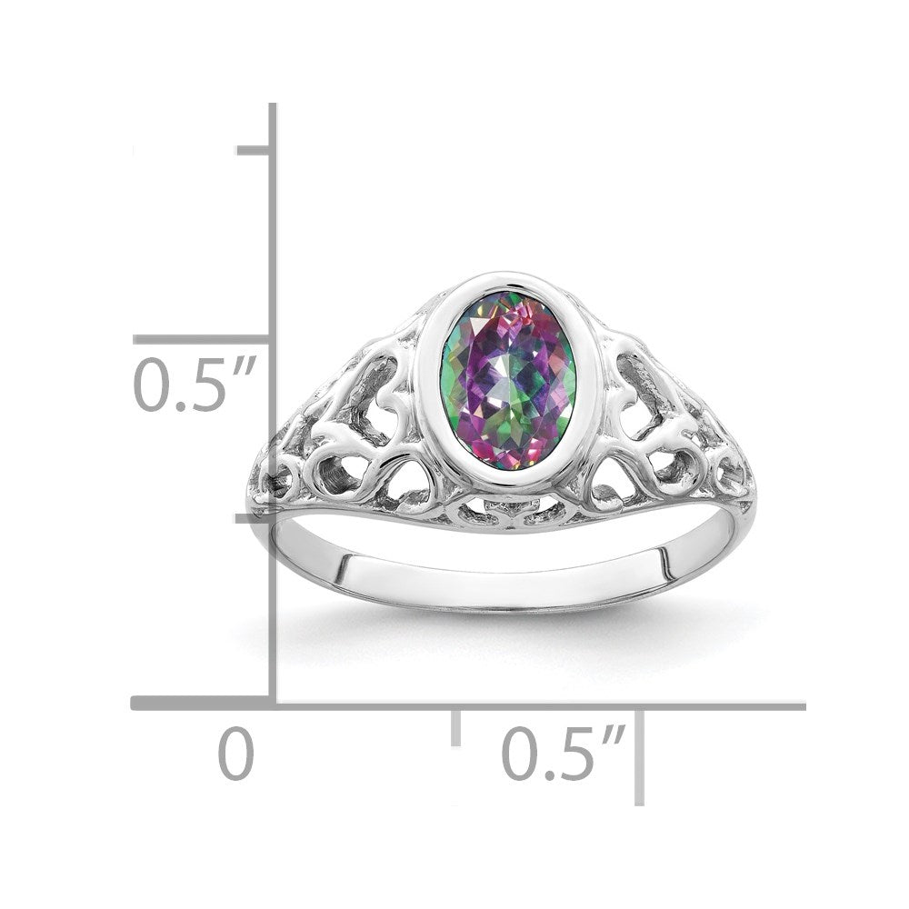 14K Weißgoldring