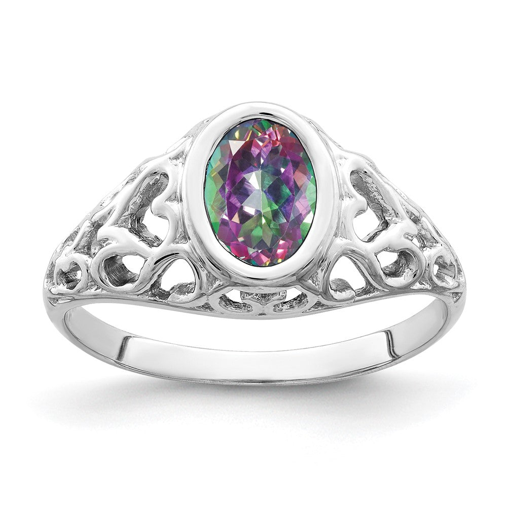 14K Weißgoldring