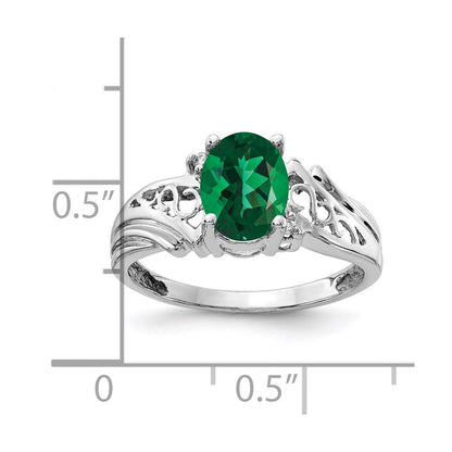 14K Weißgold 8x6mm Oval Fassung St. Helens Vs Diamant Ring