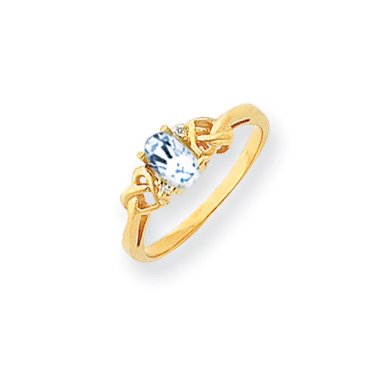 14K Gelbgold Aa Diamant Ring