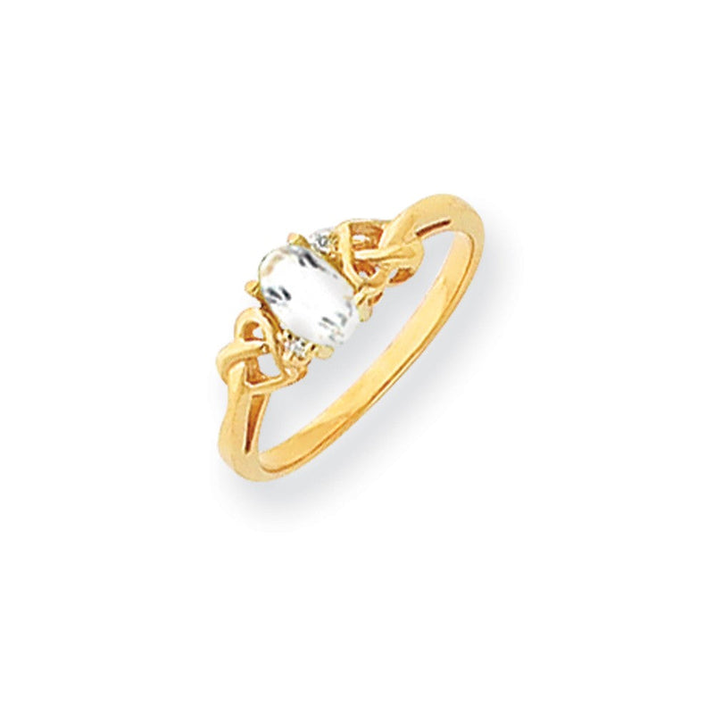 14K Gelbgold A Diamant Ring
