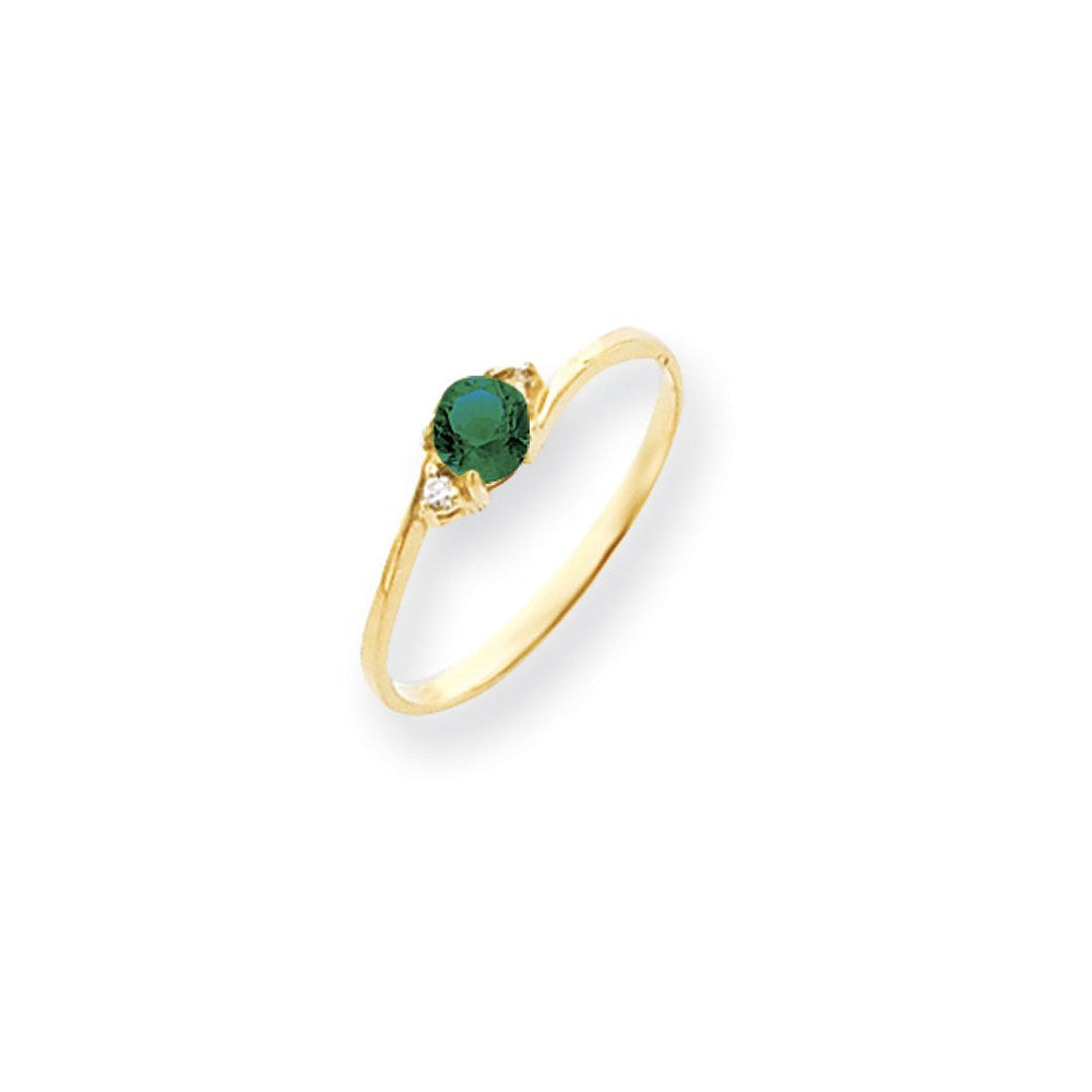 14K Gelbgold 4mm Fassung St. Helens A Diamant Ring