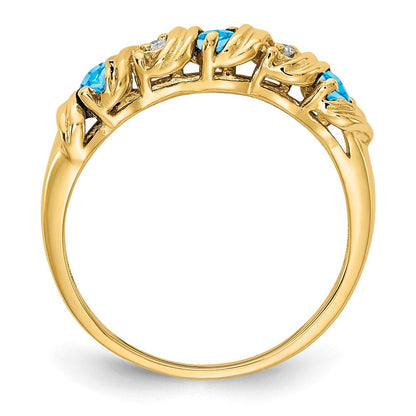 14K Gelbgold Aa Diamant Ring