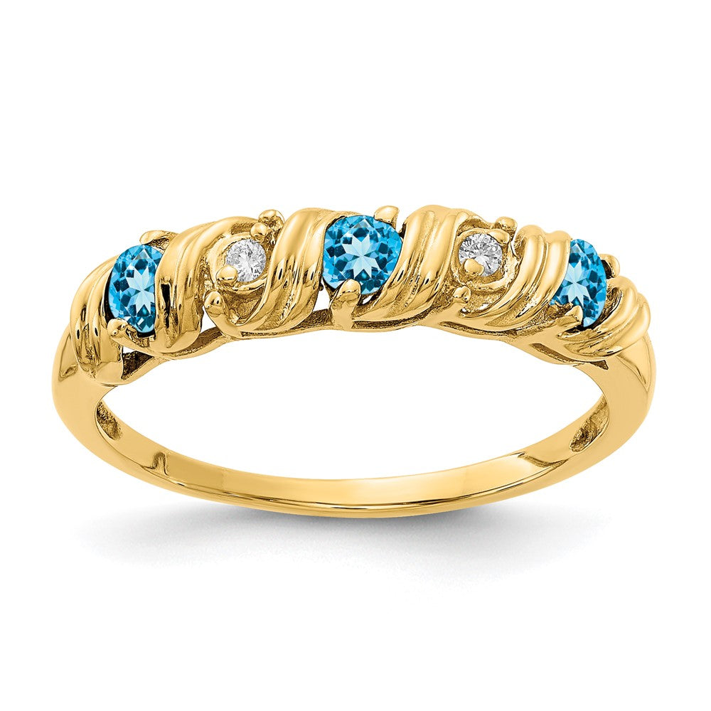 14K Gelbgold Aa Diamant Ring