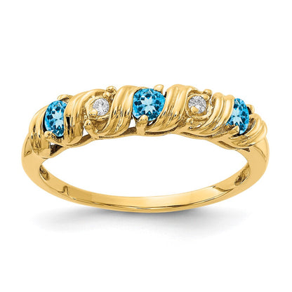 14K Gelbgold Aa Diamant Ring