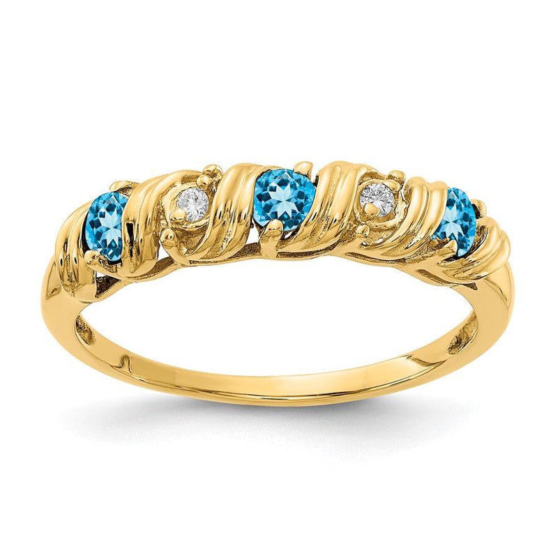 14K Gelbgold Aa Diamant Ring