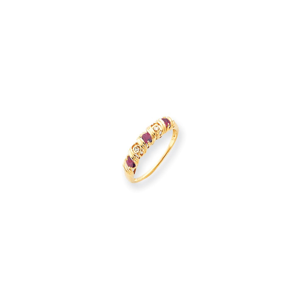 14K Gelbgold Aa Echt Diamant Ring