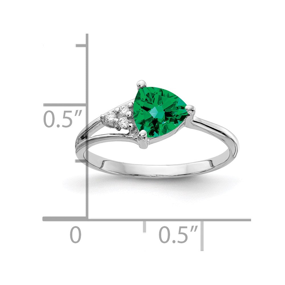 14K Weißgold 6mm Fassung St. Helens Aaa Diamant Ring