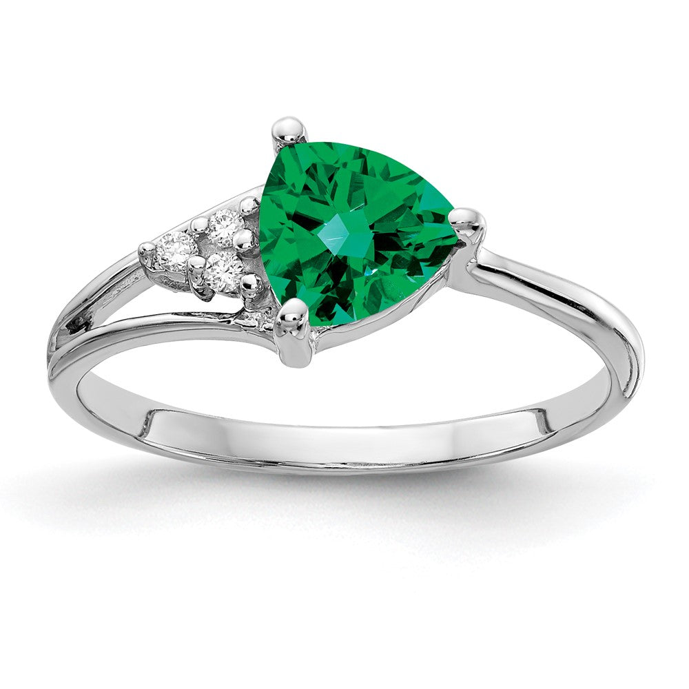 14K Weißgold 6mm Fassung St. Helens Aaa Diamant Ring