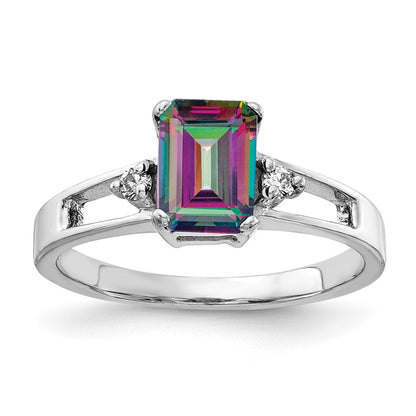 14K Weißgold Aa Echt Diamant Ring