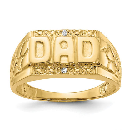 14K Gelbgold Herrenring mit VS Diamanten