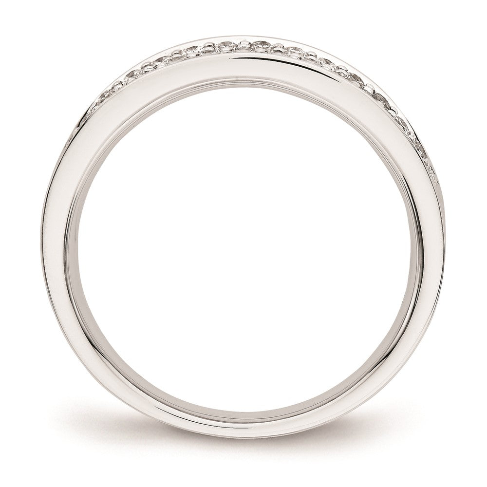 14K Weißgold Ring mit echten AA-Diamanten