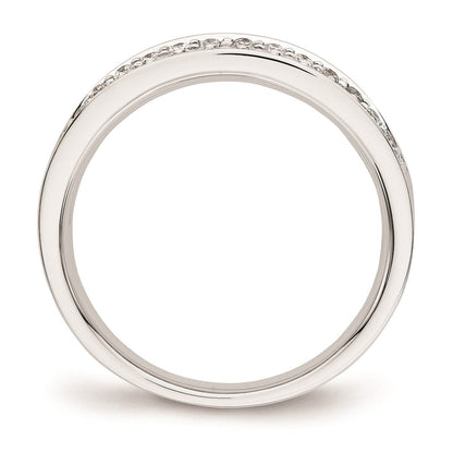 14K Weißgold Ring mit echten AA-Diamanten