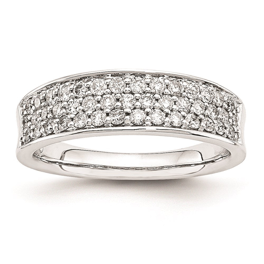 14K Weißgold Ring mit echten AA-Diamanten