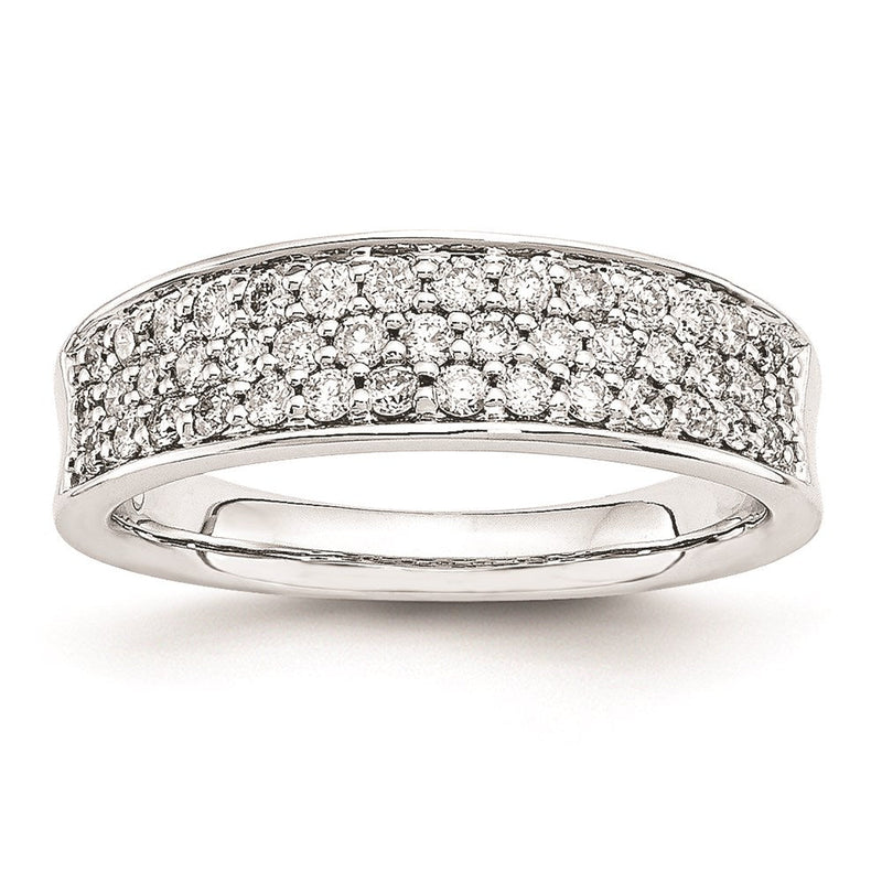 14K Weißgold Ring mit echten AA-Diamanten