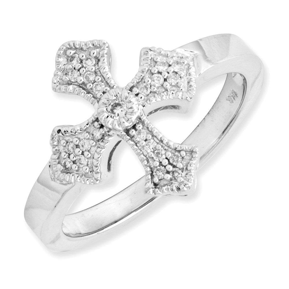 14K Weißgold Diamant Fancy-Ring