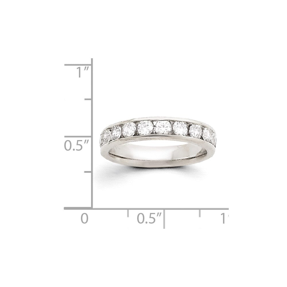 14K Weißgold Ring mit echten AAA-Diamanten