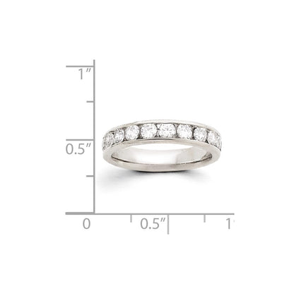 14K Weißgold Ring mit echten AAA-Diamanten