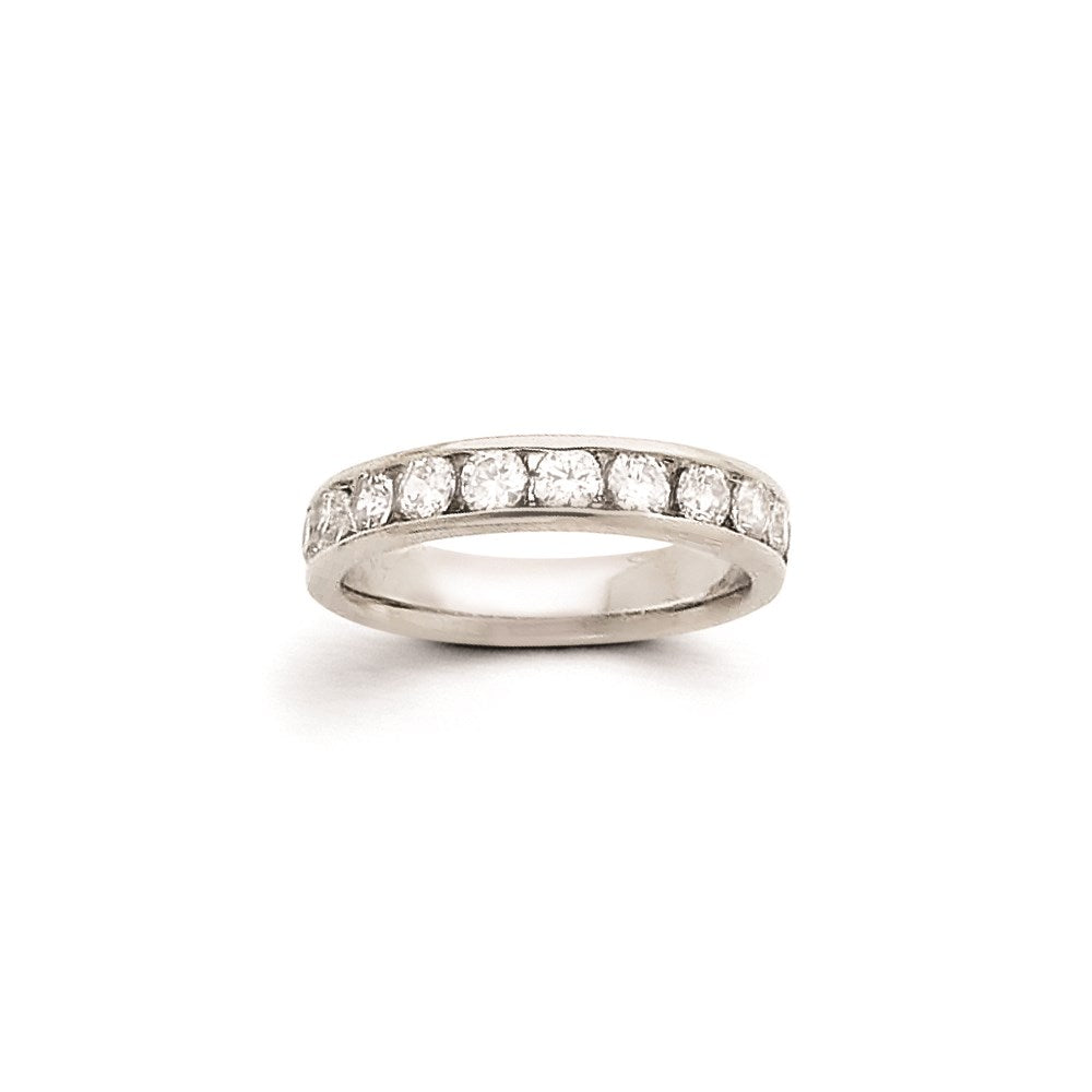 14K Weißgold Ring mit echten AAA-Diamanten