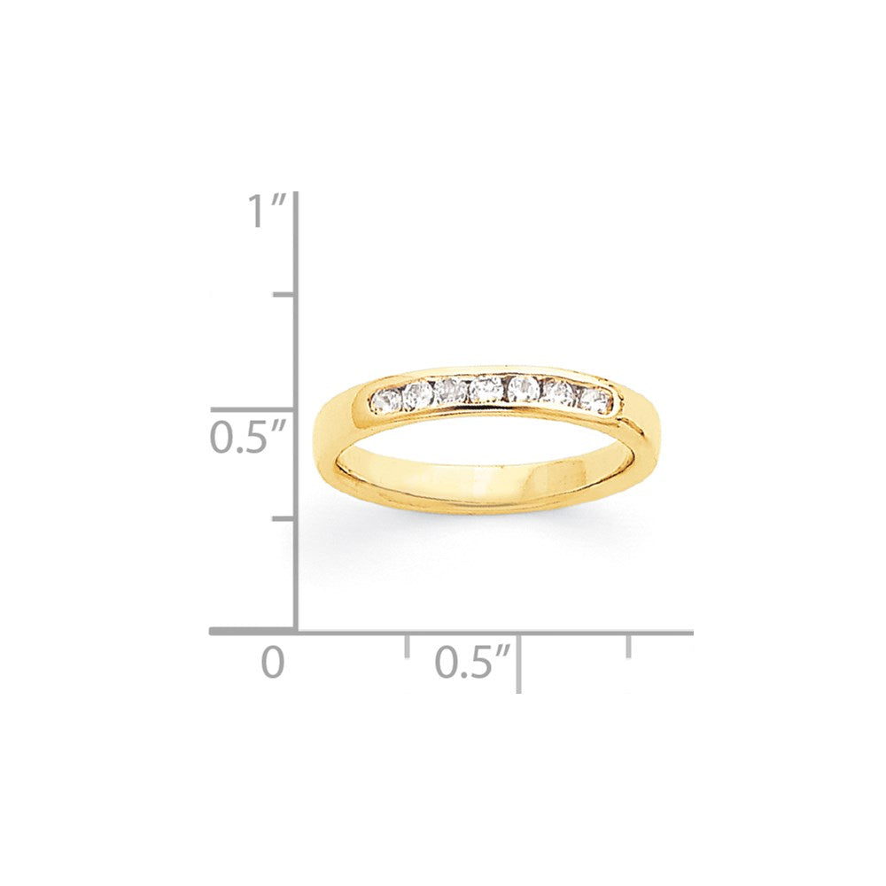 14K Gelbgold Ring mit AA-Diamant