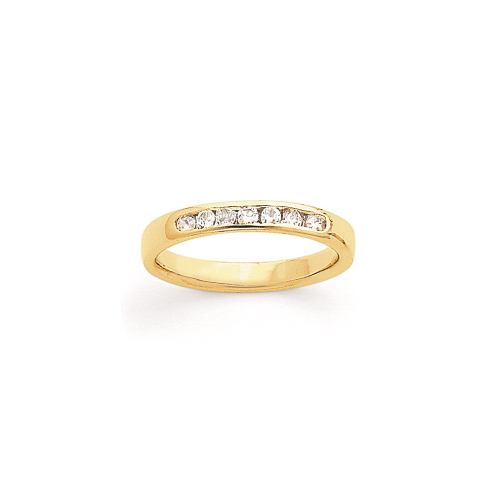 14K Gelbgold Ring mit AA-Diamant