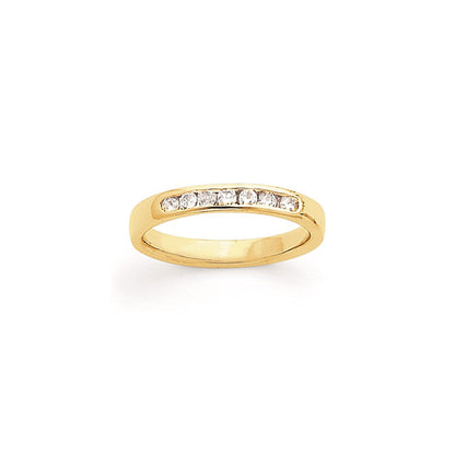 14K Gelbgold Ring mit AA-Diamant
