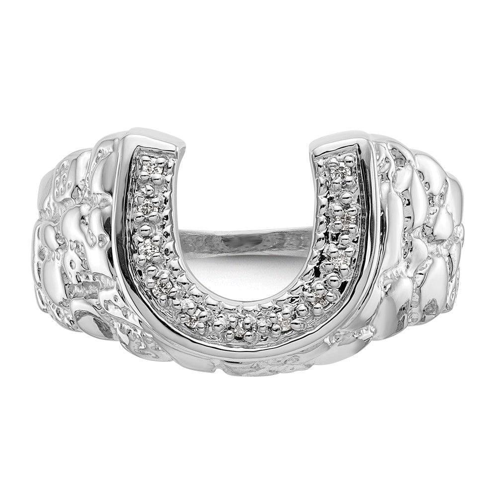 14K Weißgold Diamant-Ring