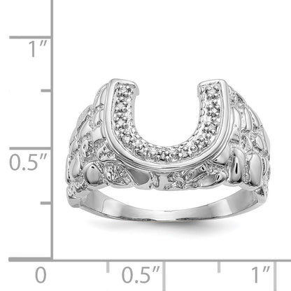 14K Weißgold Diamant-Ring