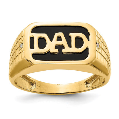 14K Gelbgold Ring mit echtem Diamanten